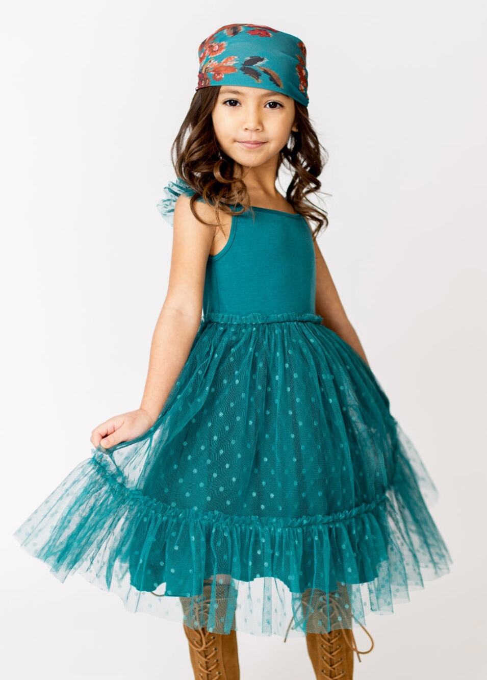 Joyfolie Mia Joy Leigh Dress in Teal Girl's Size 5